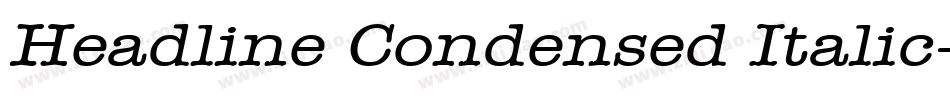 Headline Condensed Italic字体转换